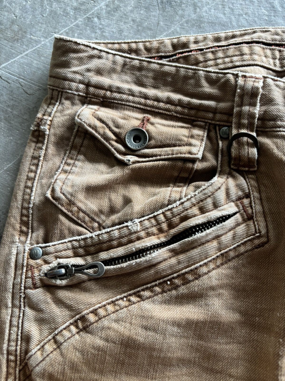 Japanese Brand nicole club for men washed faded khakis brown japanese punk Size US 32 / EU 48 - 10 Thumbnail