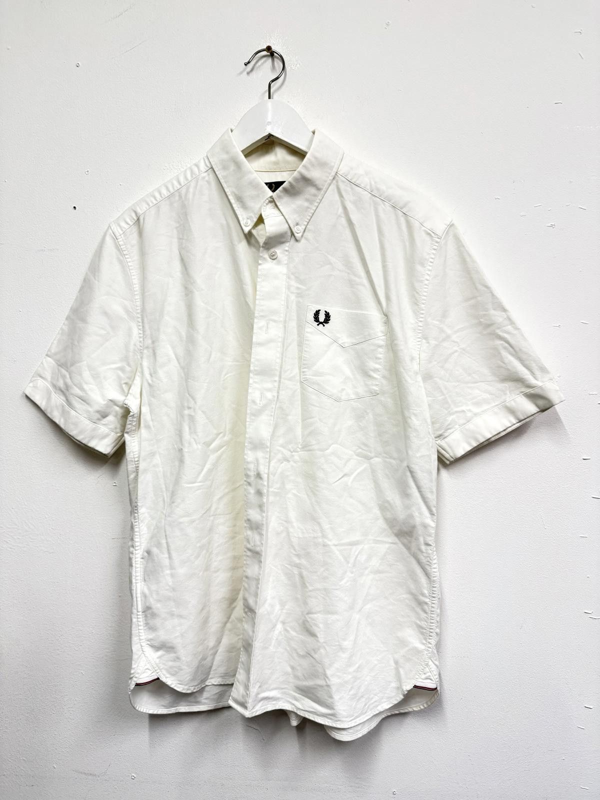Fred Perry Fred Perry White Short Sleeve Button-Up Shirt with Pocket Size US L / EU 52-54 / 3 - 1 Thumbnail