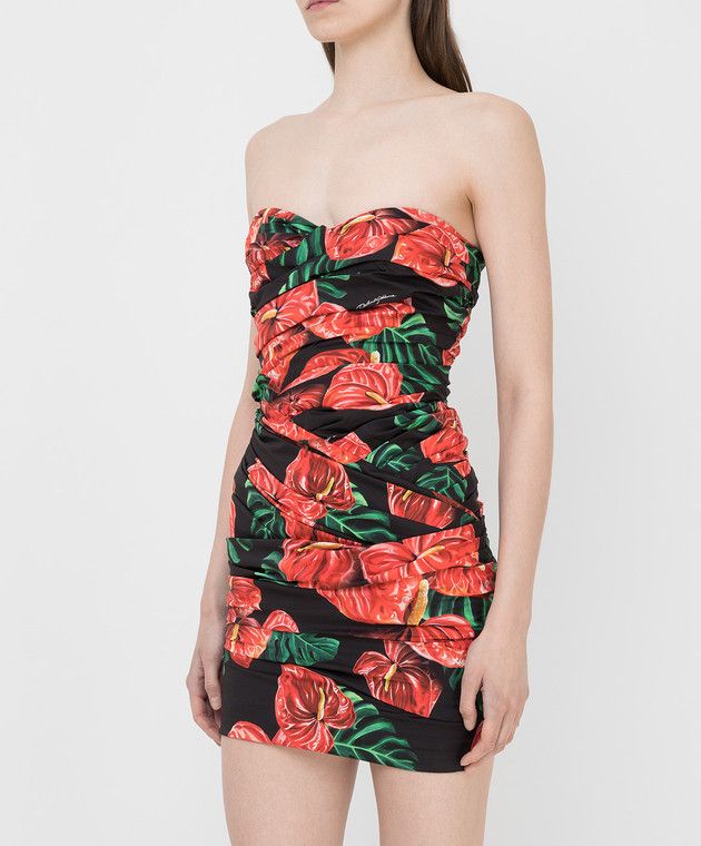 Dolce & Gabbana o1y0825 Mini Dress in Multicolor Size XS / US 0-2 / IT 36-38 - 3 Thumbnail