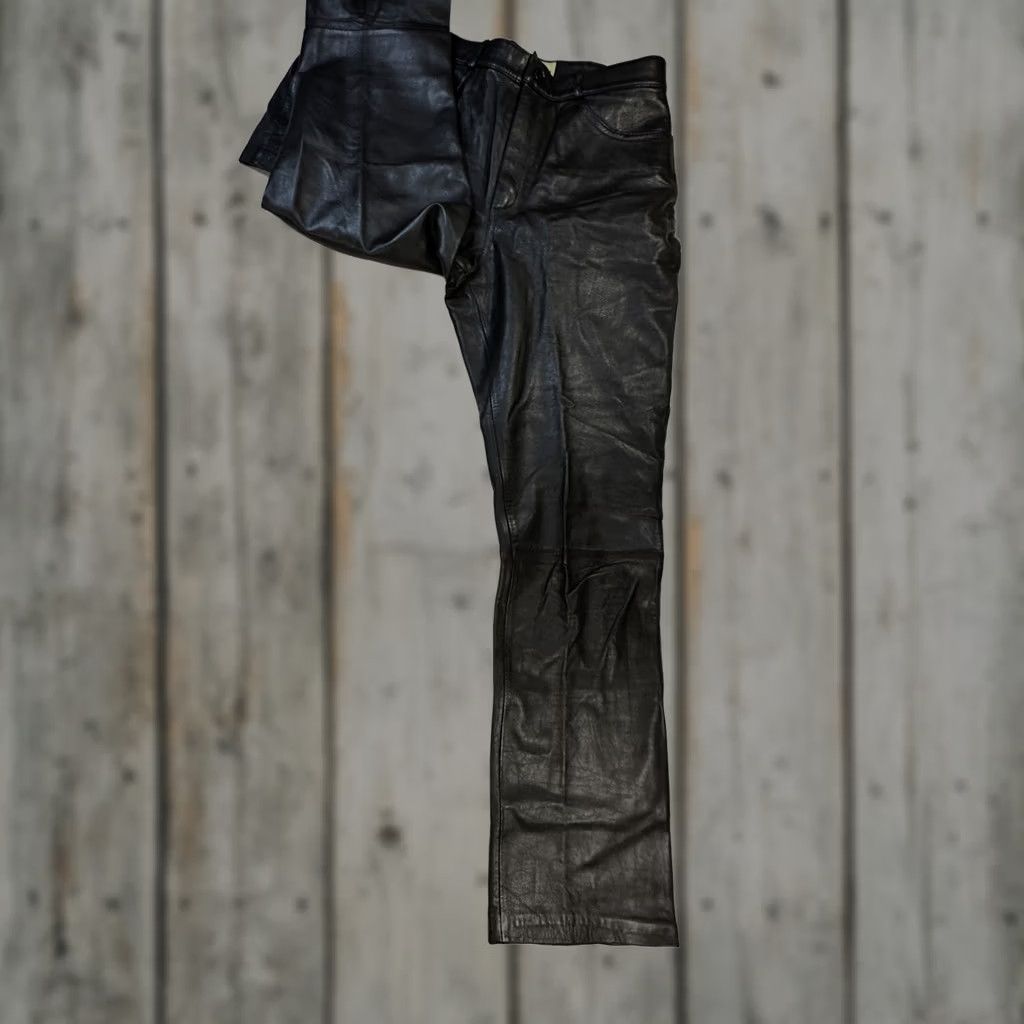 Vintage Rem Garson Women’s Pants Leather Brown Button Flat Front Size 8 Regular Size 30" / US 8 / IT 44 - 1 Thumbnail