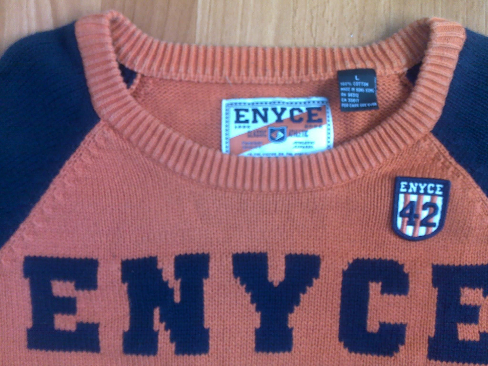 Enyce Enyce sweatshirt, orange sweater shirt vintage 90s hip-hop L Size US L / EU 52-54 / 3 - 7 Thumbnail