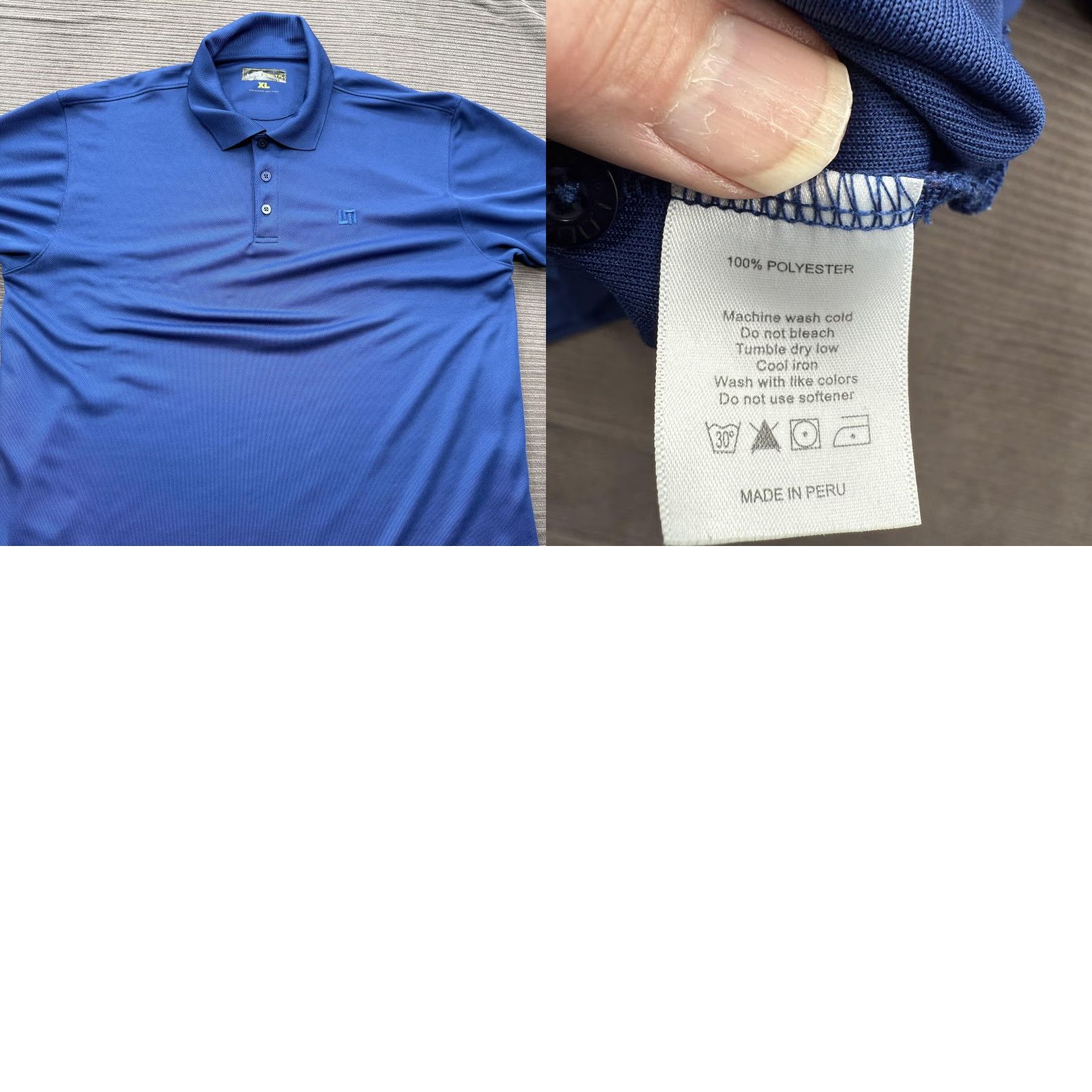Vintage Loudmouth Polo Shirt Mens XL Blue Performance Golf Lightweight 100% Polyester Size US XL / EU 56 / 4 - 8 Thumbnail