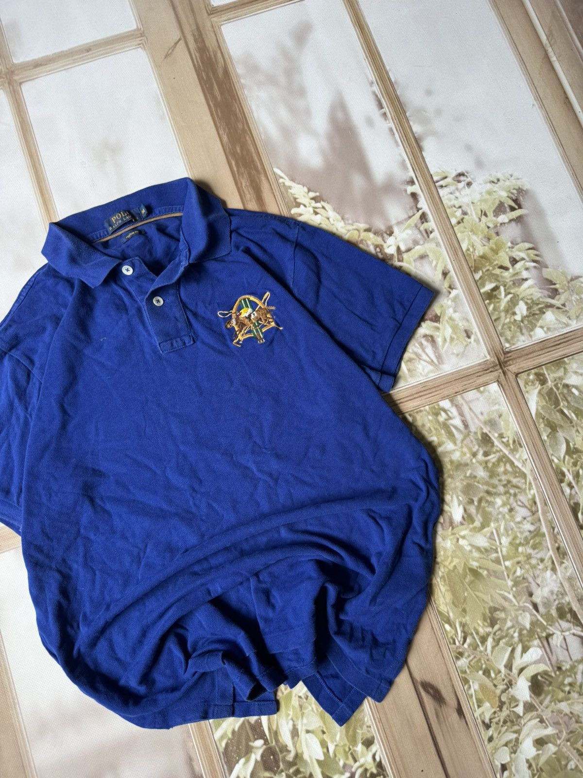 Polo Ralph Lauren Polo Ralph Lauren Royal Blue Crest Polo Shirt with Sleeve Size US M / EU 48-50 / 2 - 3 Thumbnail