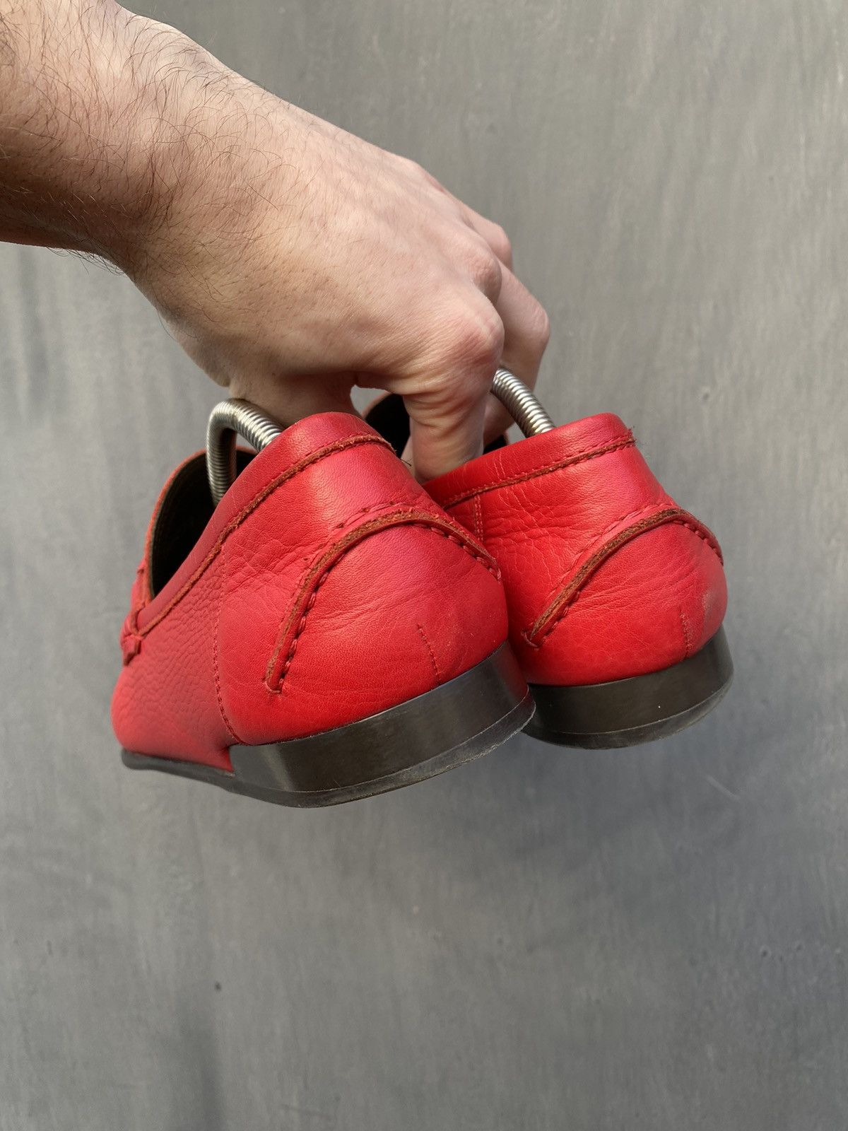 Dolce & Gabbana Dolce Gabbana Leather Red Moccasin Size U.K. 7.5 Size US 8 / EU 41 - 8 Thumbnail