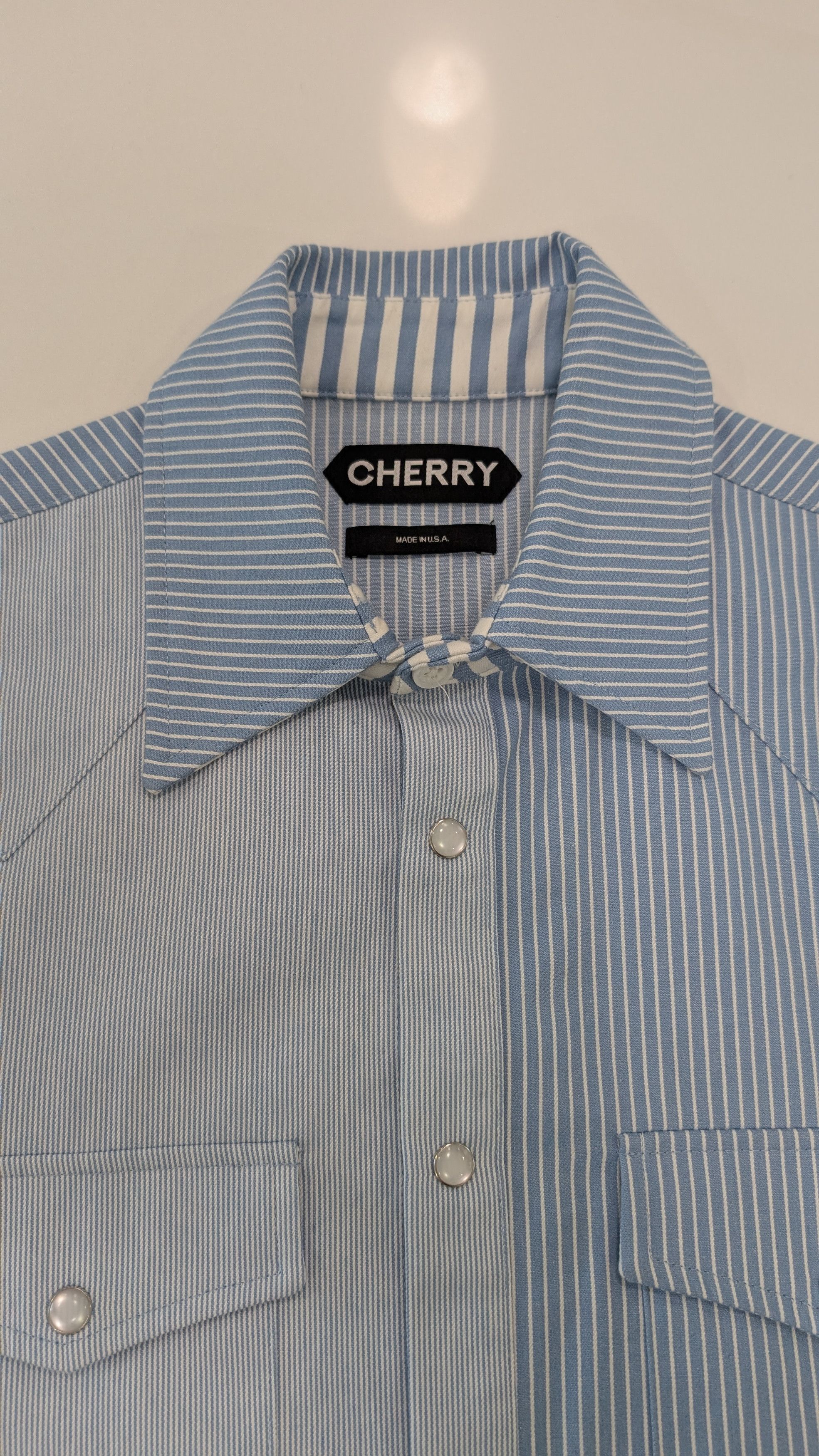 Cherry LA Cherry LA Mismatch Striped Western Pearlsnap Shirt Size US S / EU 44-46 / 1 - 4 Thumbnail