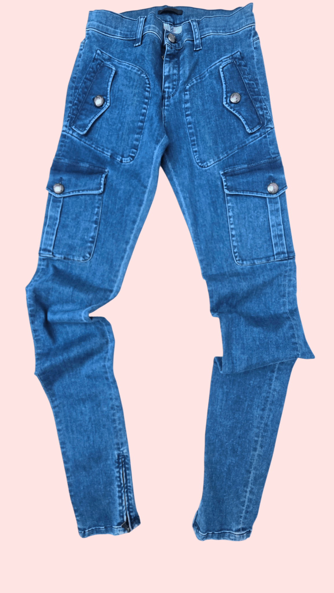 Prada PRADA denim cargo pants blending BEAUTIFUL-FASHIONELLA Size 25" / US 0 / IT 36 - 2 Thumbnail