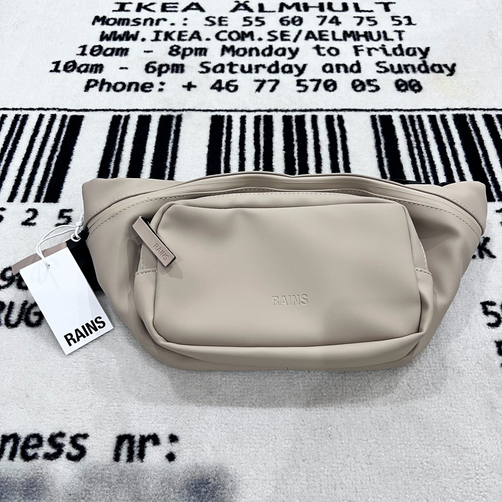Rains Rains Bum Metallic Bag W3 Waterproof Sling / Belt Bag - Sand Size ONE SIZE - 1 Thumbnail