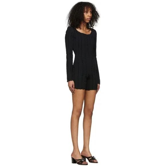 Helenamanzano Helenamanzano Carmen Jumpsuit Size S Black SSENSE Exclusive Size S / US 4 / IT 40 - 11 Thumbnail