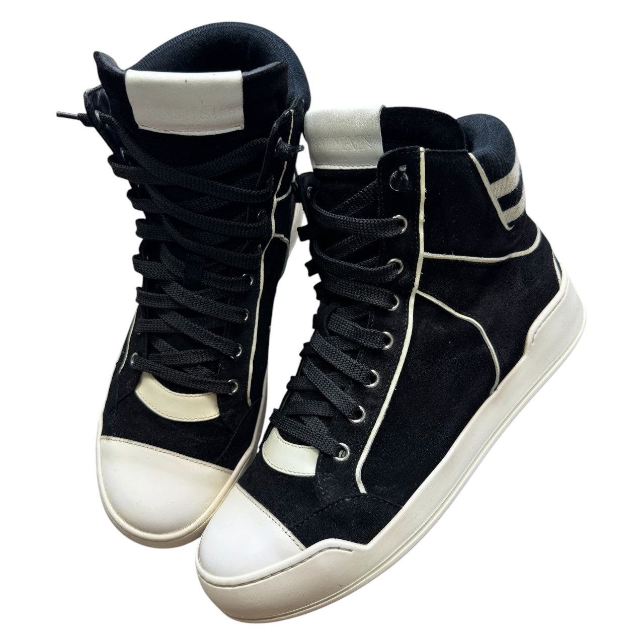 Balmain Balmain Zip High Top Leather Sneakers | Grailed