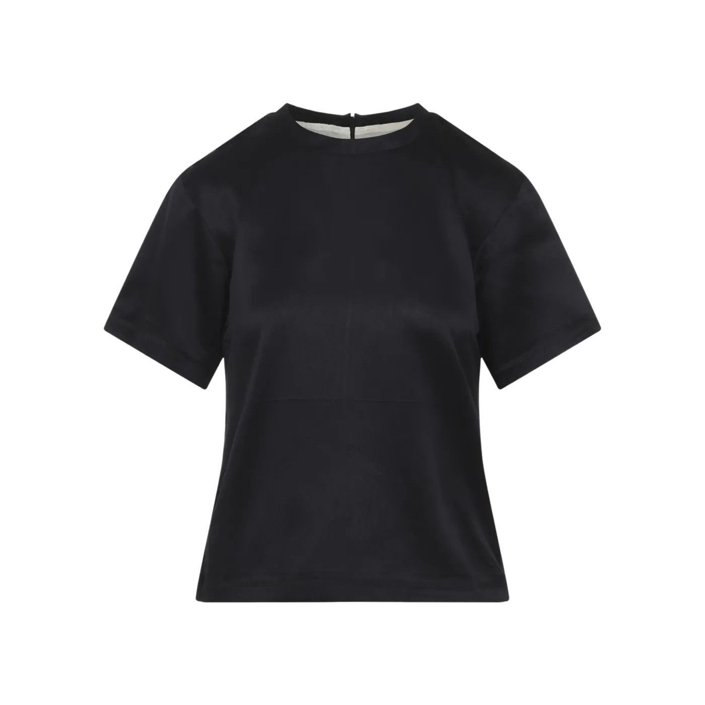 PHOEBE PHILO Black Silk Graphic T-Shirt New/Authentic (Women