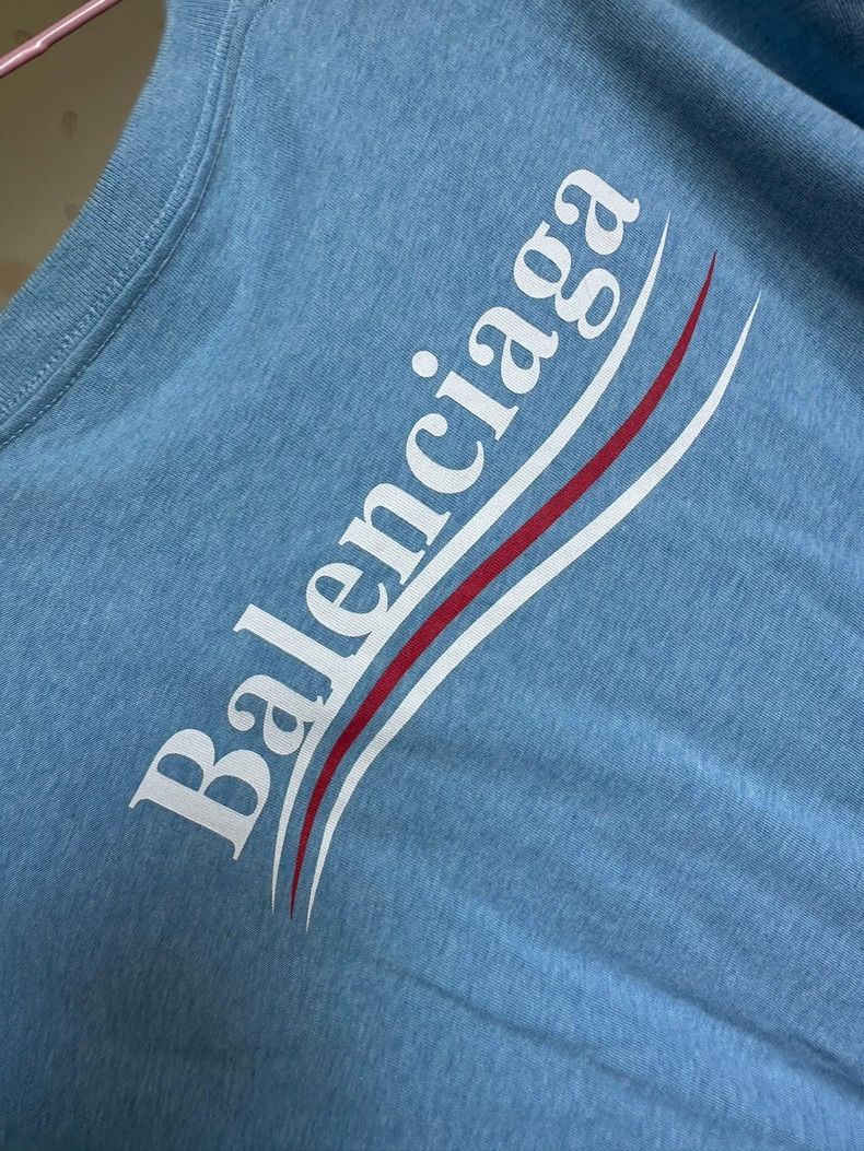 Balenciaga Balenciaga Coke Short Sleeve T-shirt Size XS Sky Blue Size US XS / EU 42 / 0 - 4 Thumbnail