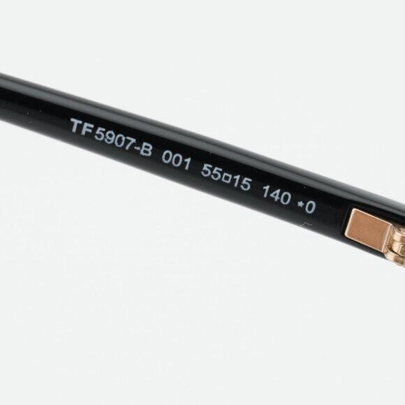 Tom Ford Tom Ford FT5907-B 001 Eyeglasses Black 55mm Butterfly Frame Size ONE SIZE - 3 Thumbnail