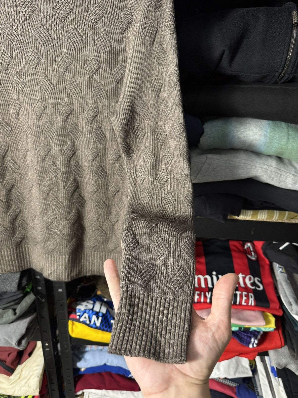 Gran Sasso Gran Sasso Italy Wool Turtleneck Sweater Brown Cable Knit Size US M / EU 48-50 / 2 - 5 Thumbnail