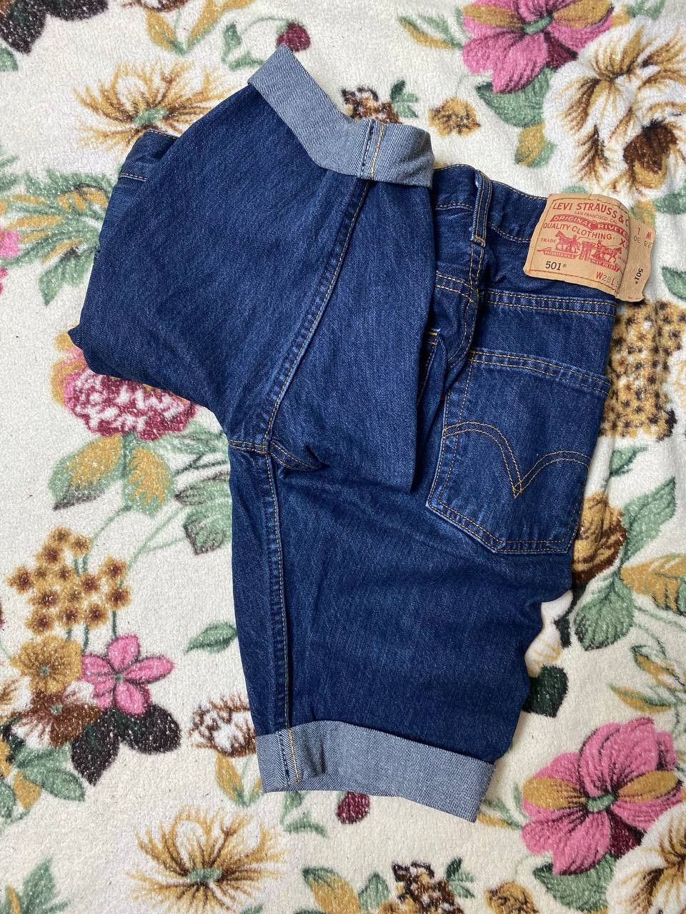 Levi's Levi's 501 Denim Shorts Dark Wash Loose Straight Fit Mens Size US 28 / EU 44 - 17 Thumbnail