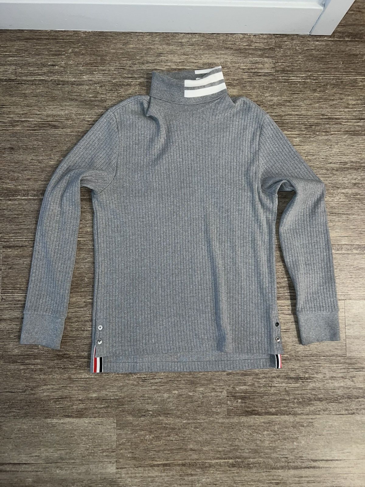 Thom Browne Thom Browne 4 Bar Intarsia Turtleneck Sweater Size US L / EU 52-54 / 3 - 1 Thumbnail