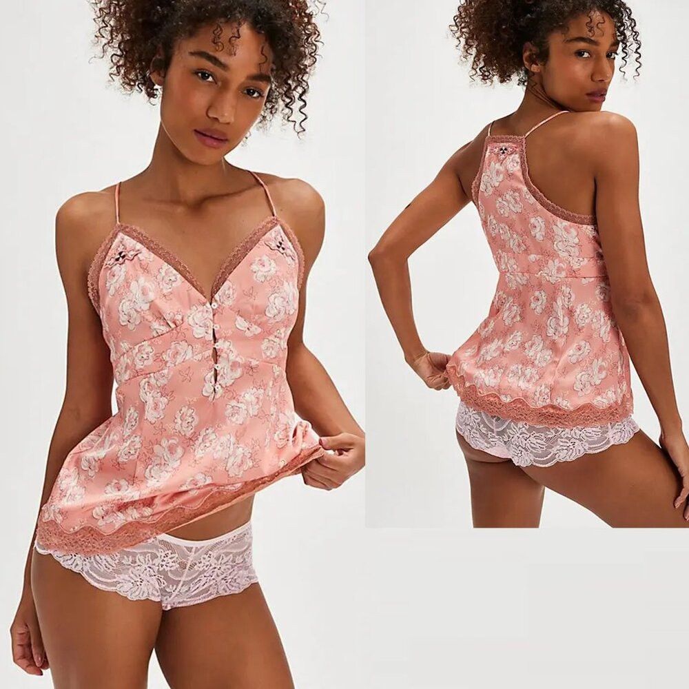 Free People NWT New Free People Night Special Tangerine Combo Cami Top Size L / US 10 / IT 46 - 1 Thumbnail