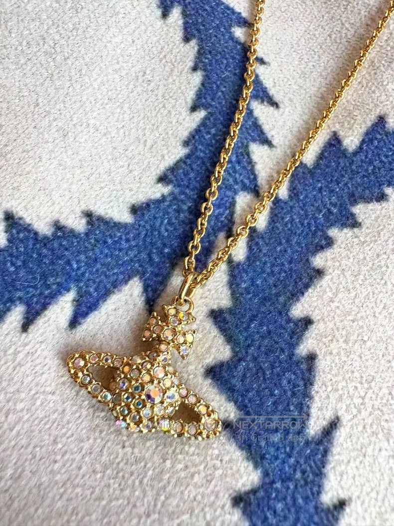 Other Vivienne Westwood Gold Crystal Saturn Necklace . Size ONE SIZE - 1 Thumbnail