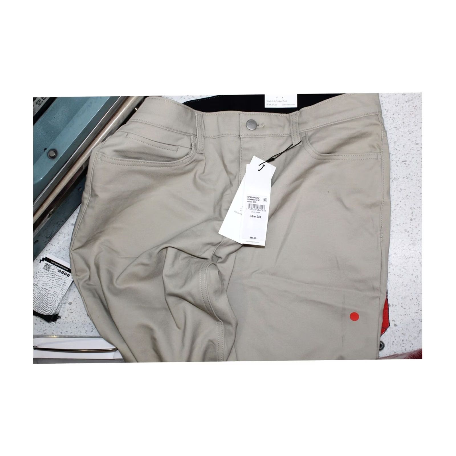 Calvin Klein Calvin Klein Mens Pants beige 34X32 Performance Tapered Slim Casual Size US 34 / EU 50 - 2 Thumbnail