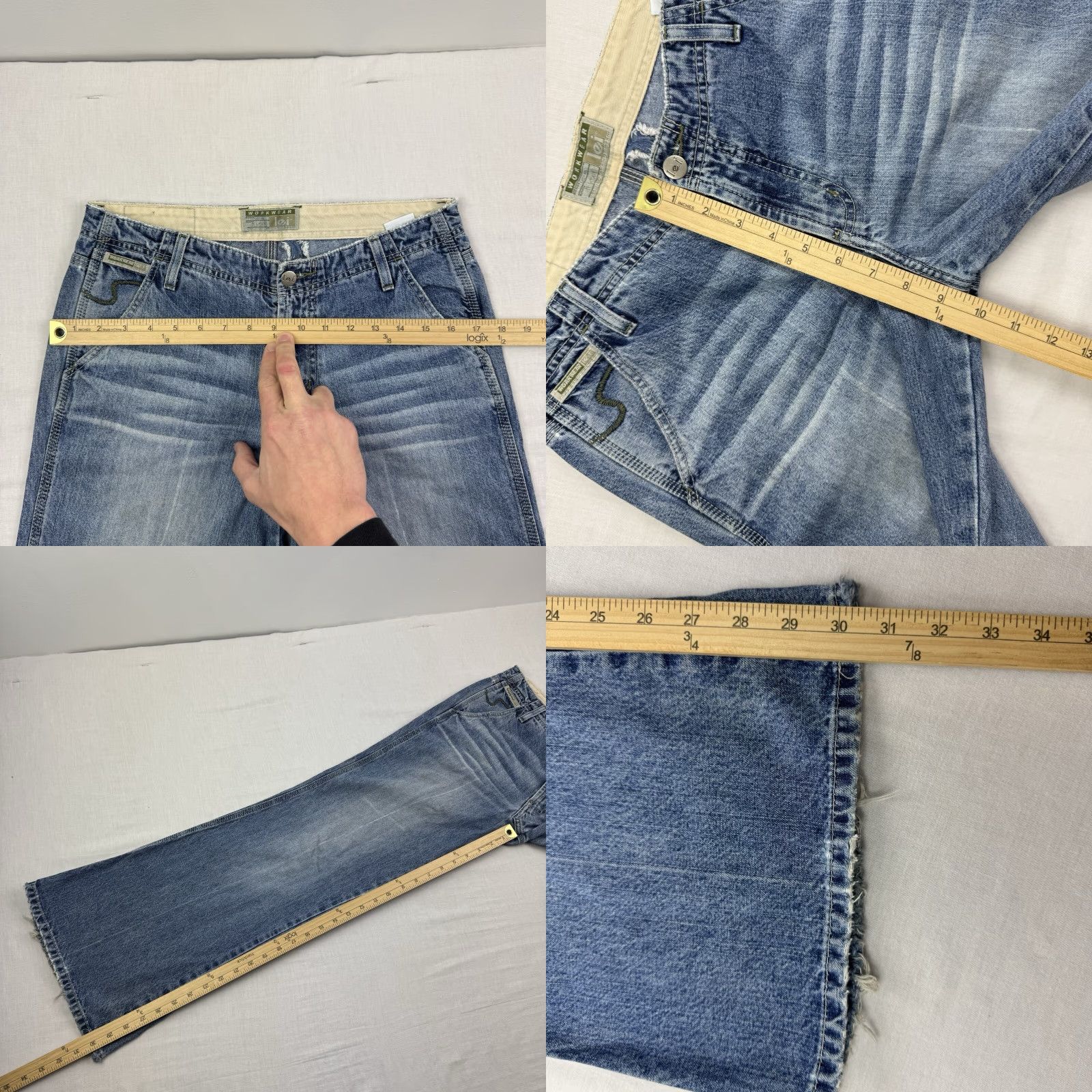 Vintage VINTAGE LEI Womens Jeans Bootcut 7 Blue Flare Hipster 90s Y2K Size 28" / US 6 / IT 42 - 8 Thumbnail