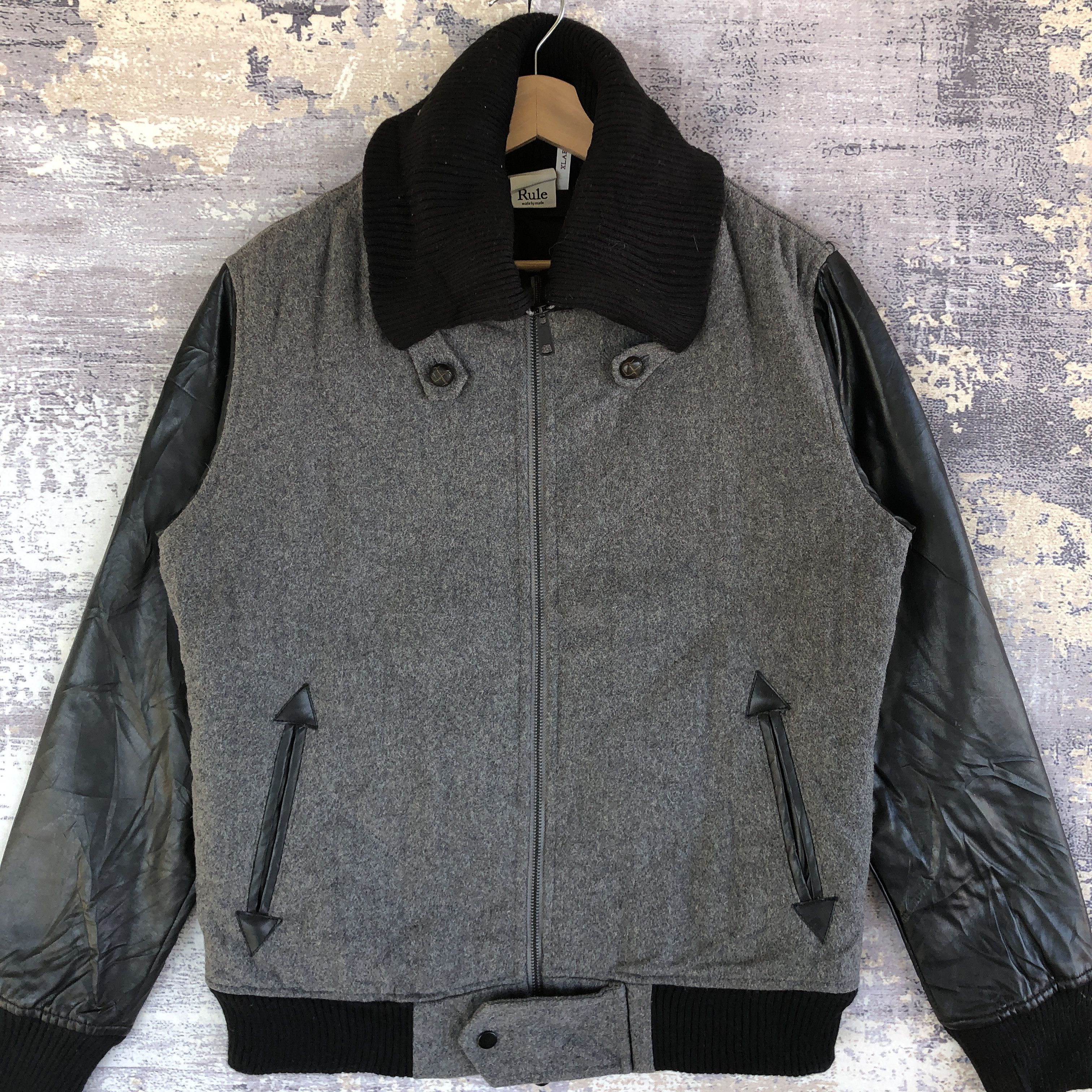Vintage Vintage Rule Wool Varsity Jacket Leather Riders Wool Jacket Size US M / EU 48-50 / 2 - 4 Thumbnail
