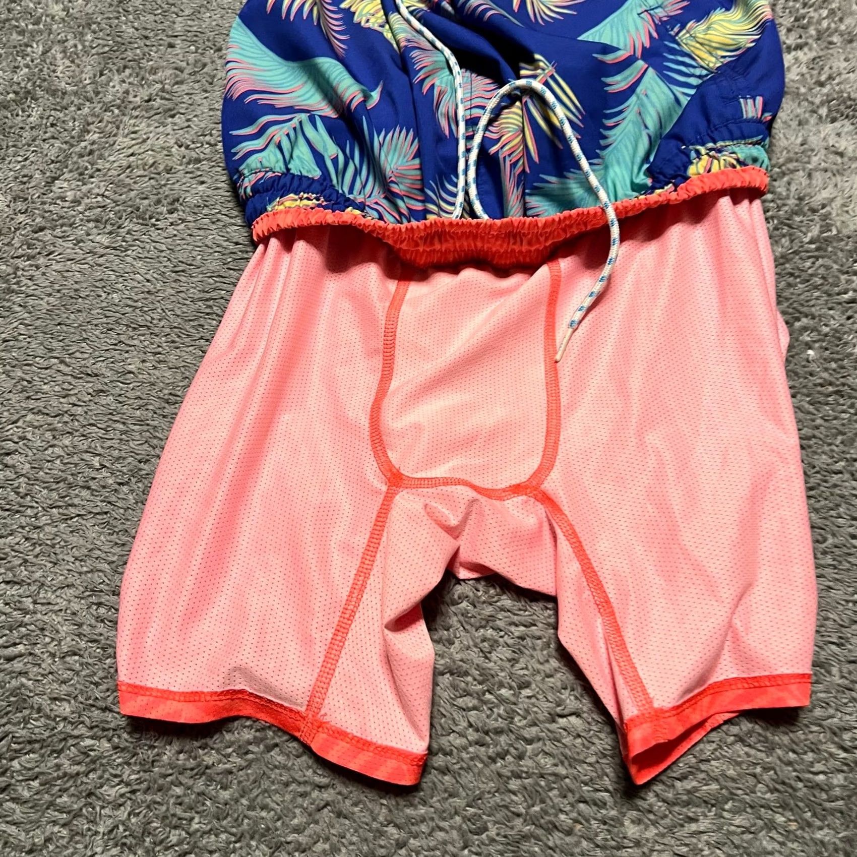 Chubbies Chubbies Shorts Mens Small Pink Green Lined Floral Hawaiian Summer 7” Swim Shirt Men S Pink Green Floral Hawaiian 7” Swim Size US 29 - 5 Thumbnail