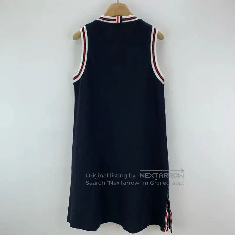 Thom Browne Thom Browne Blue Sleeveless Dress for Women . Size M / US 6-8 / IT 42-44 - 2 Thumbnail