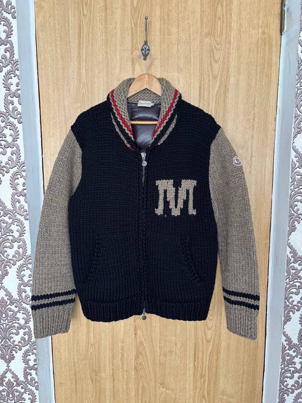 Moncler Vintage Moncler Wool Down Jacket Size US XL / EU 56 / 4 - 1 Thumbnail