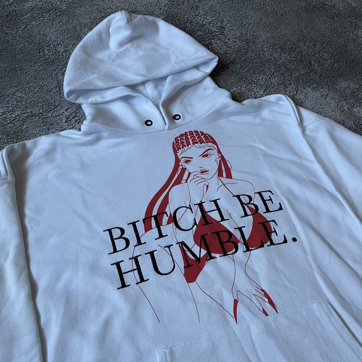 Vintage Vintage Y2K Graphic Hoodie Cream Oversized Streetwear Drip M Size US M / EU 48-50 / 2 - 6 Thumbnail