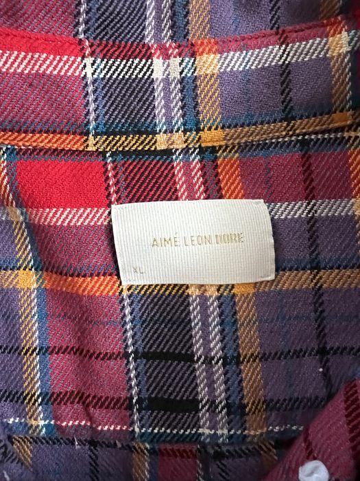 Aime Leon Dore Aime Leon Dore Purple Plaid Flannel Shirt | Grailed