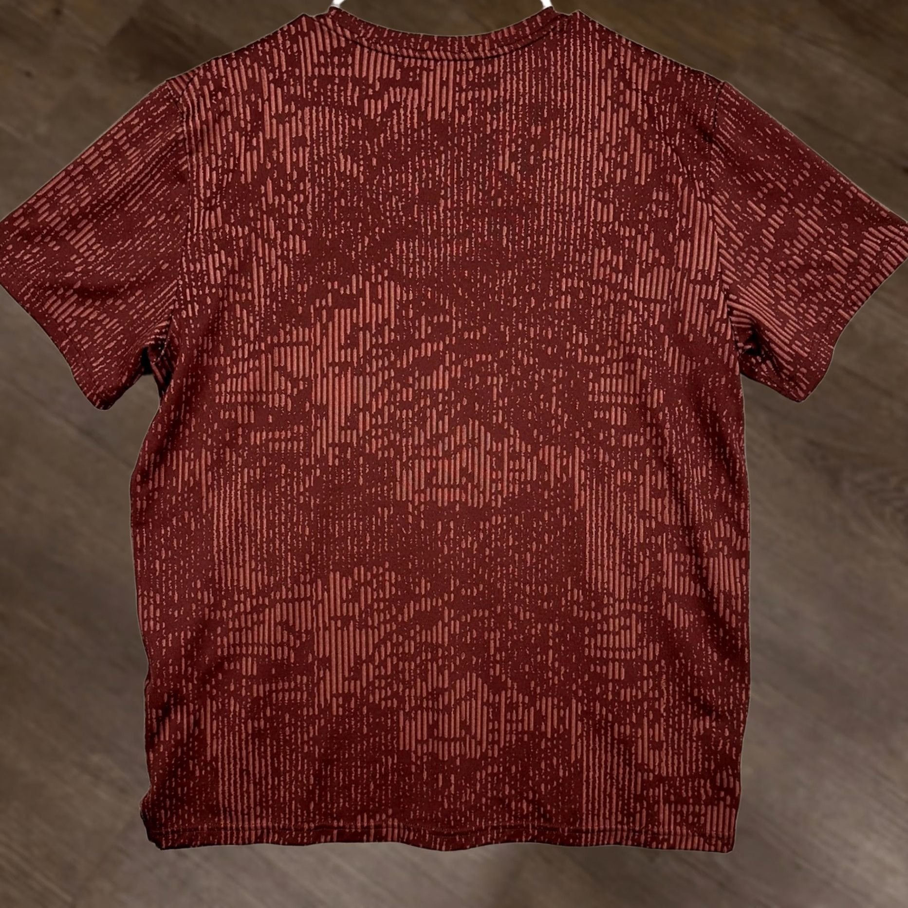 Nike VINTAGE Nike T-Shirt Mens Large Brown Textured Geometric Training Tee Short Sleeve EUC Size US L / EU 52-54 / 3 - 1 Thumbnail