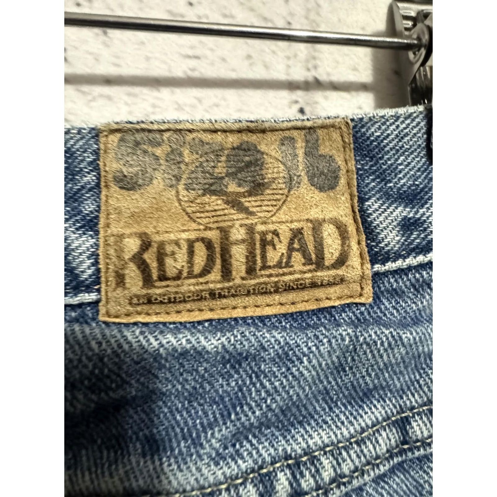 Denime RedHead Jeans Men's Denim Blue Regular 34x28.5 Cotton Pocket Button Work Casual 36 in. Regular Mens Button Closure Solid Vintage No N/A Size US 34 / EU 50 - 2 Thumbnail