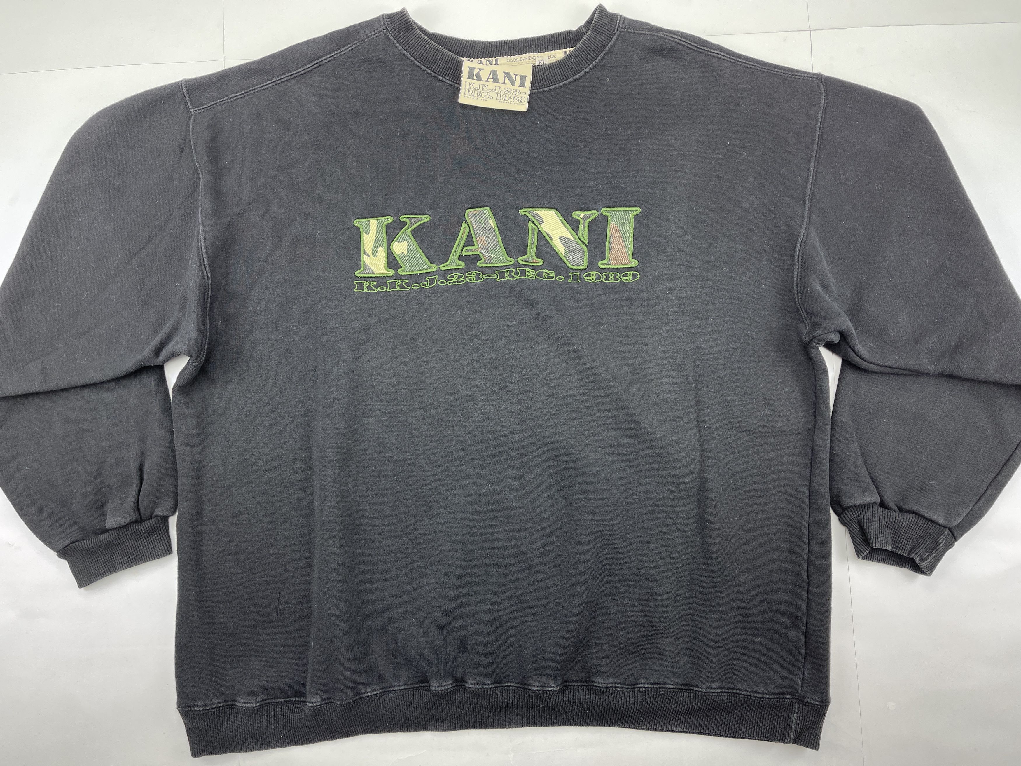 Karl Kani KARL KANI sweatshirt, black, vintage Kani, 90s hip hop XL Size US XL / EU 56 / 4 - 5 Thumbnail
