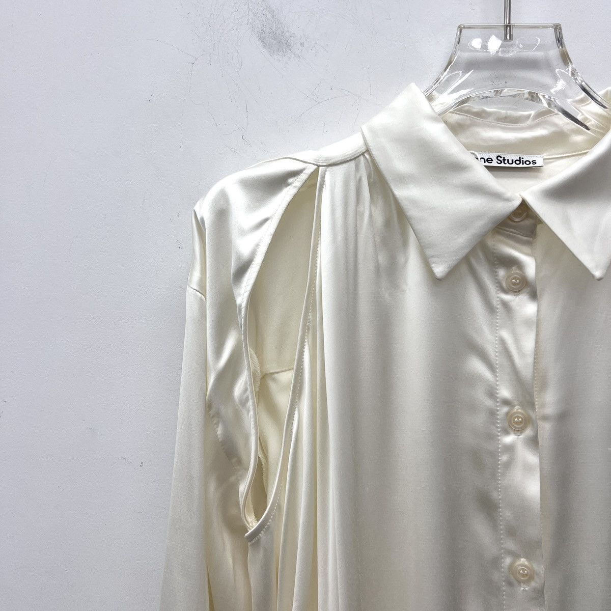 Acne Studios Acne Studios Lapel Long Sleeve Irregular Hem Dress K26WX Size XS / US 0-2 / IT 36-38 - 3 Thumbnail