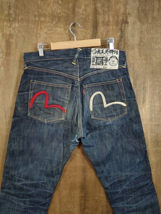Evisu × Japanese Brand 💥RARE Evisu Lot 5506 hard denim distressed japan #46-896DLL Size US 34 / EU 50 - 1 Thumbnail
