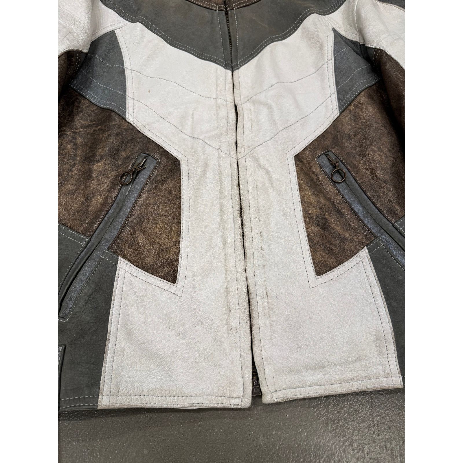 Roberto Cavalli S/S2004 Roberto Cavalli paneled biker leather jacket Size US L / EU 52-54 / 3 - 3 Thumbnail