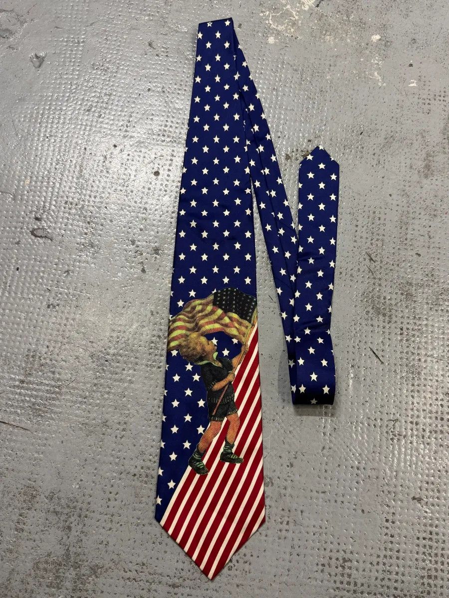 Dolce & Gabbana 2000s Dolce & Gabbana Free America Kid Tie Size ONE SIZE - 4 Thumbnail