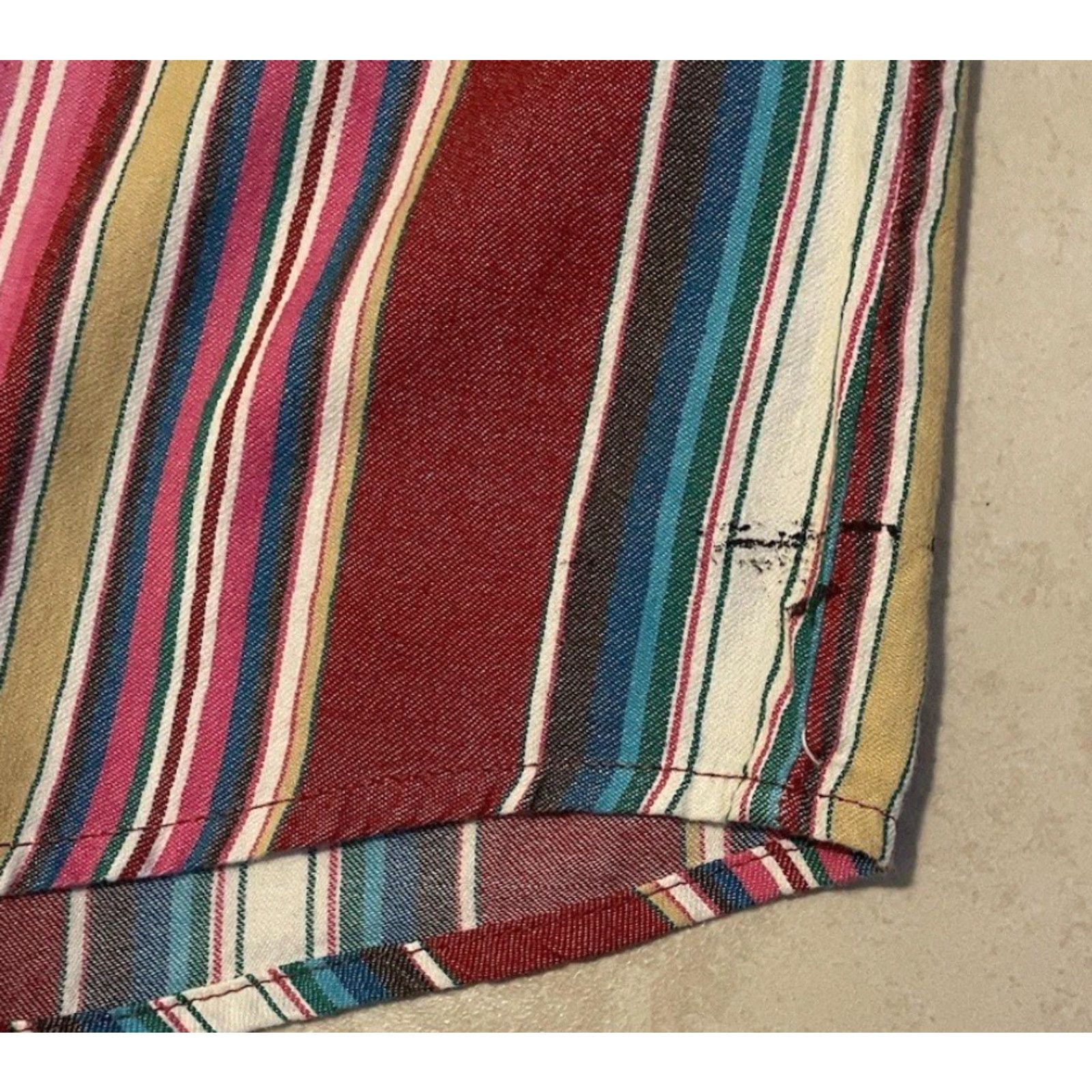 Wrangler VINTAGE Wrangler Striped Pearl Snap Shirt M Western Cowboy Aztec Grunge AOP 90s Y2K Mens Size US M / EU 48-50 / 2 - 4 Thumbnail