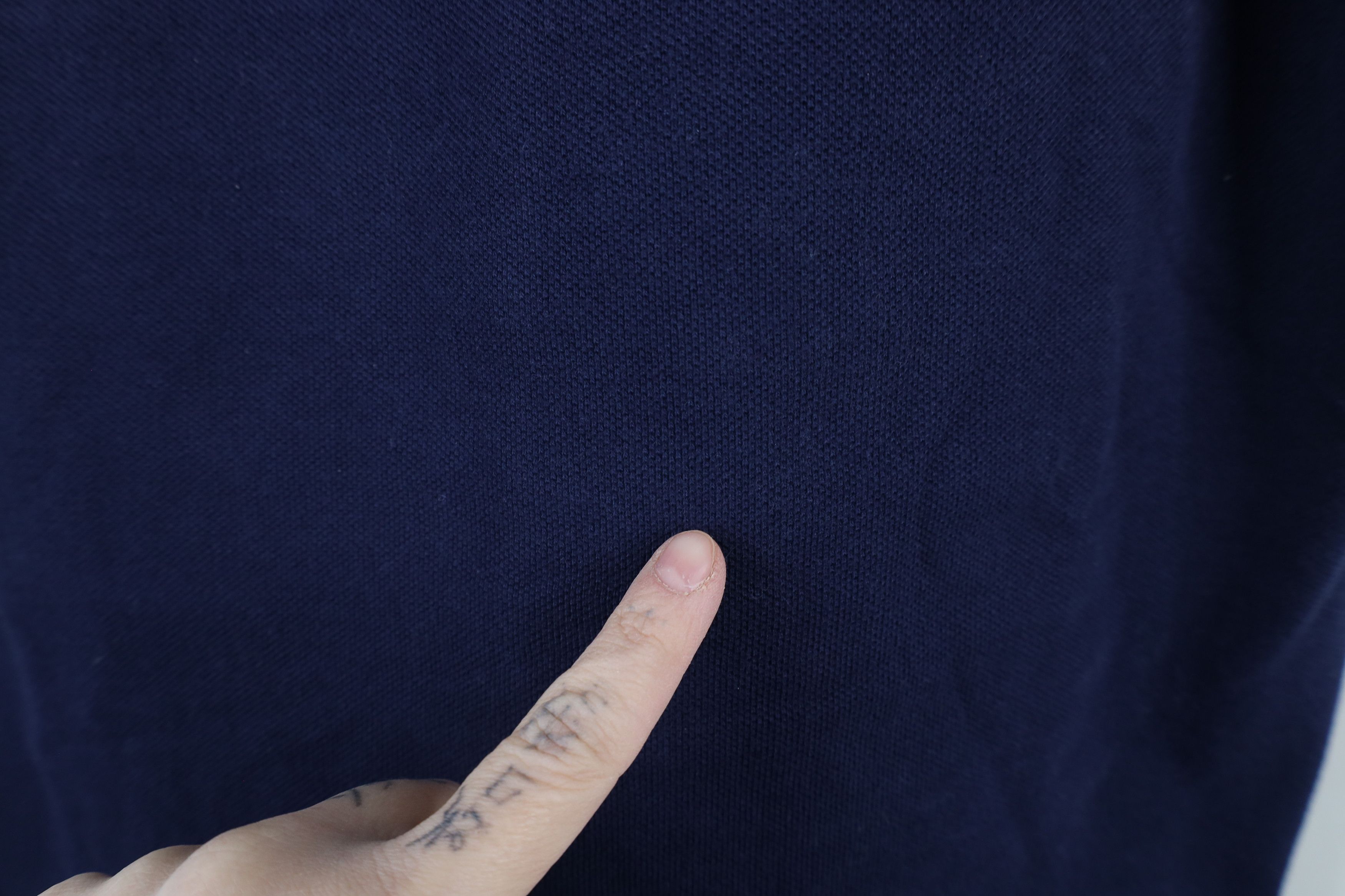 Reebok × Vintage Vintage 90s Reebok Spell Out Collared Polo Shirt Navy Blue Size M / US 6-8 / IT 42-44 - 5 Thumbnail