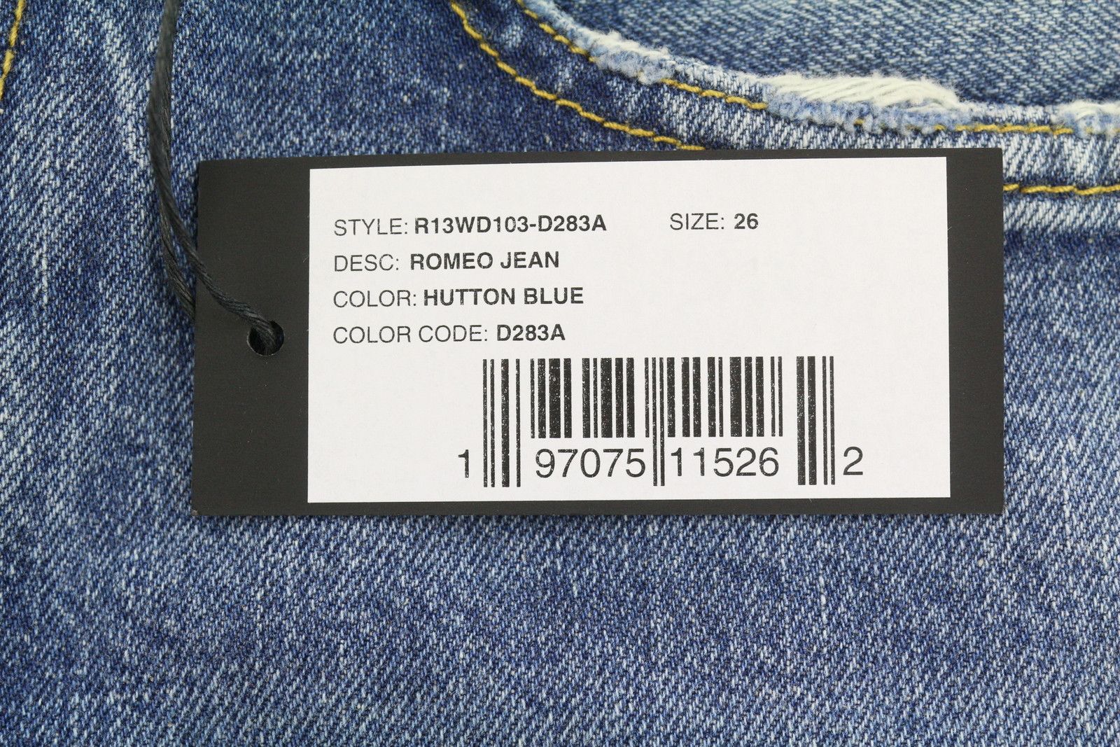 R13 ROMEO 26 Hutton Blue Cropped Ankle Jeans 89855 Size 26" / US 2 / IT 38 - 8 Thumbnail