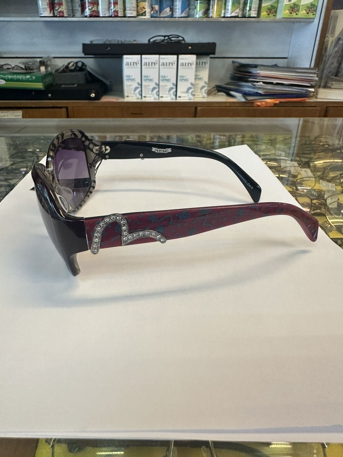 Evisu Y2K Evisu Japan EVH-6026 56🛑14-130 Sunglasses Size ONE SIZE - 2 Thumbnail