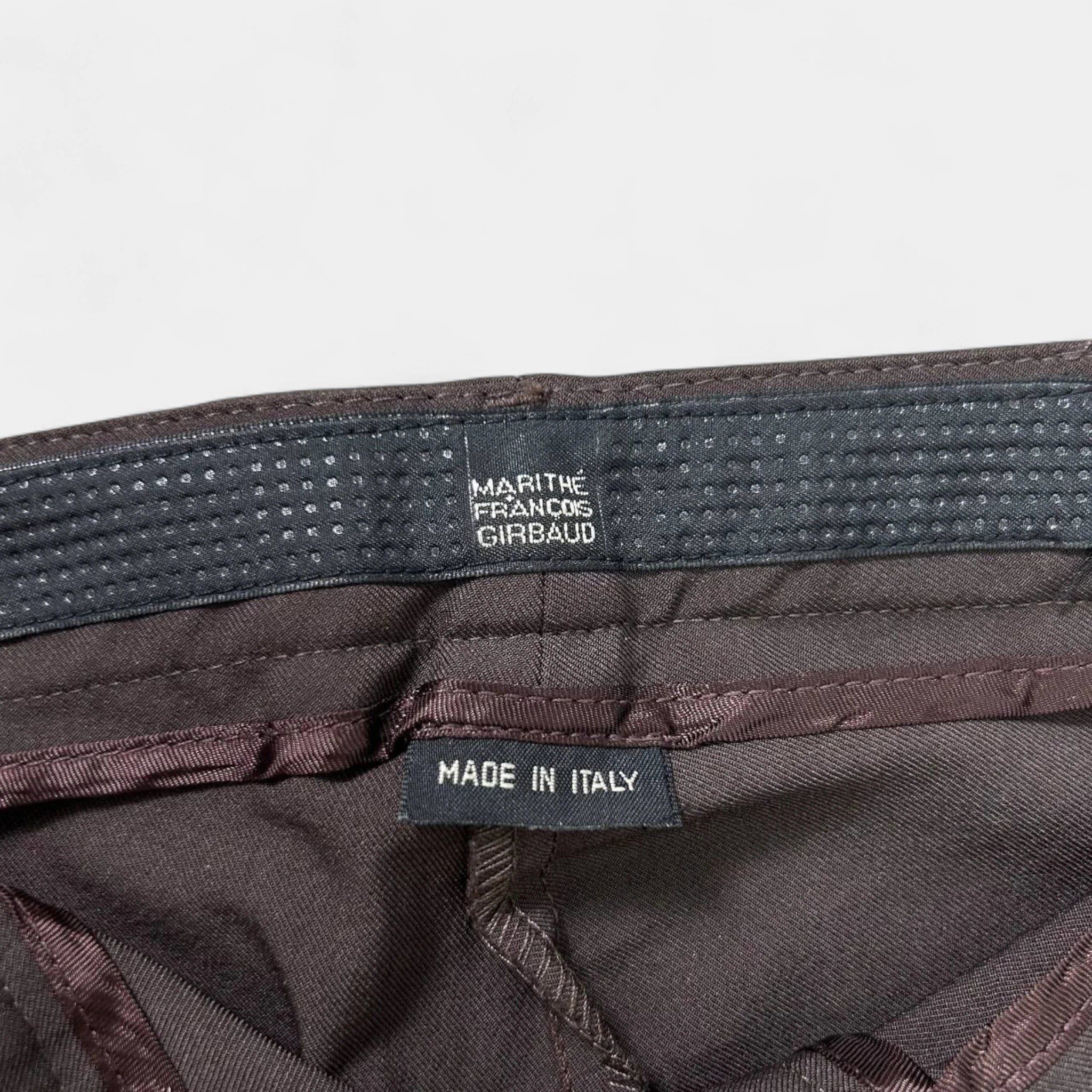 Marithe + Francois Girbaud Marithé + François Girbaud Classic Elegant Brown Nylon Pants Size 28" / US 6 / IT 42 - 4 Thumbnail