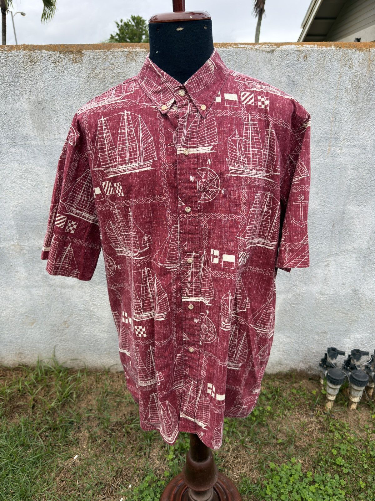 Reyn Spooner PreOwned Reyn Spooner Red Hawaiian Print Men's XXL Size US XXL / EU 58 / 5 - 1 Thumbnail