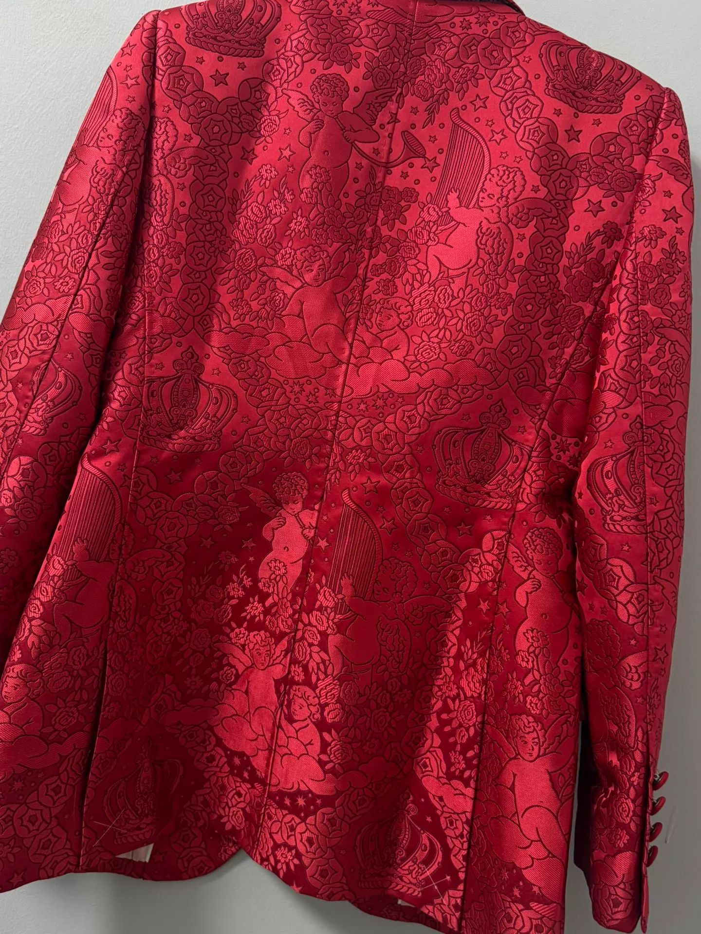 Dolce & Gabbana Dolce&Gabbana 18FW Angel Jacquard Silk Satin Blazer Size M / US 6-8 / IT 42-44 - 7 Thumbnail