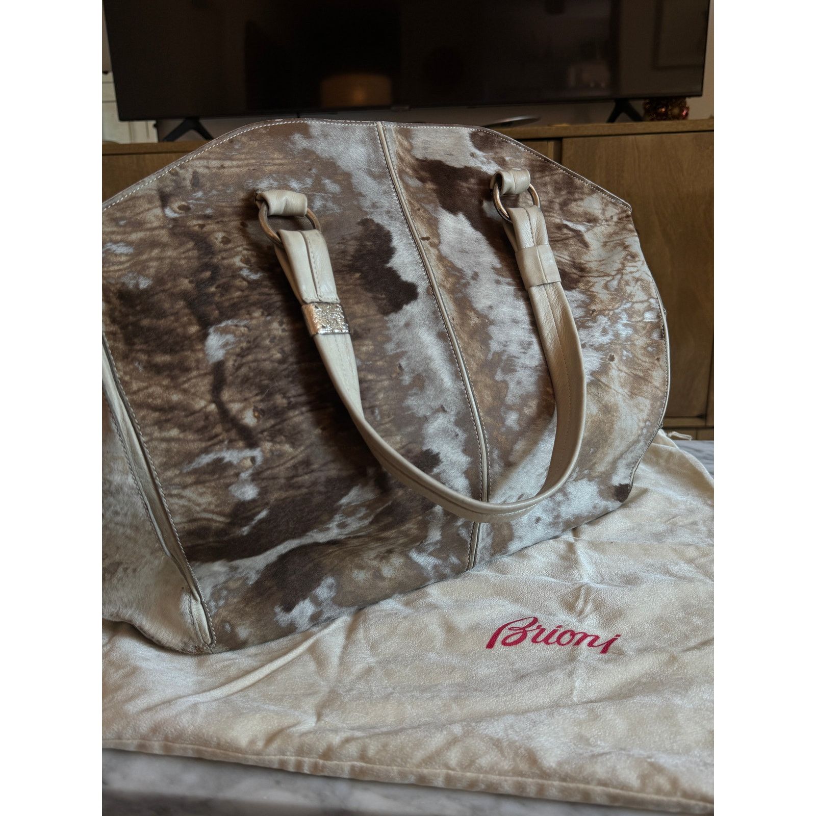 Brioni Brioni Saddle Cowhide Duffel Bag Size ONE SIZE - 1 Thumbnail