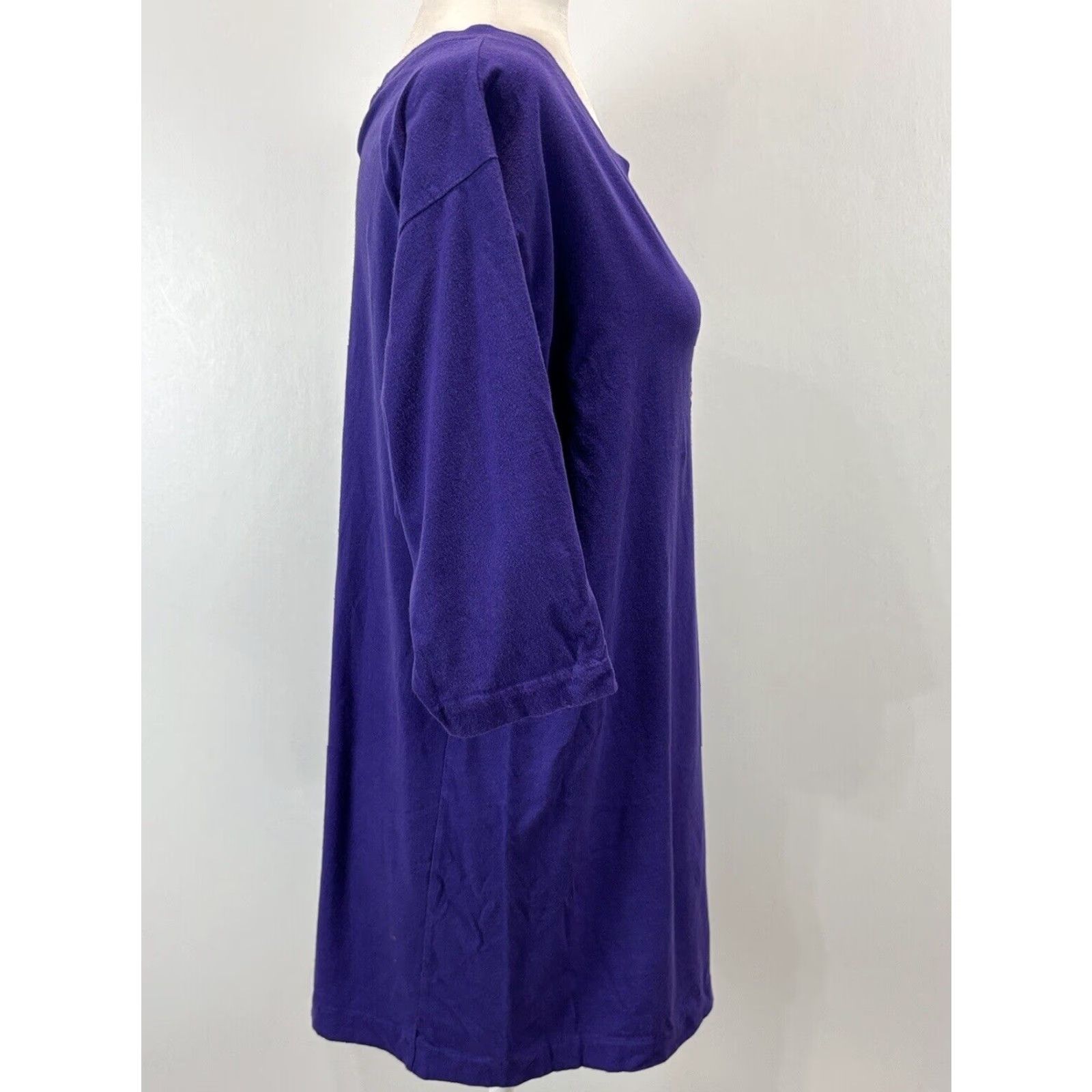 Victoria's Secret VINTAGE Victoria's Secret Purple Floral Embroidered Short Sleeve Sleep Shirt Small Women Size S / US 4 / IT 40 - 4 Thumbnail