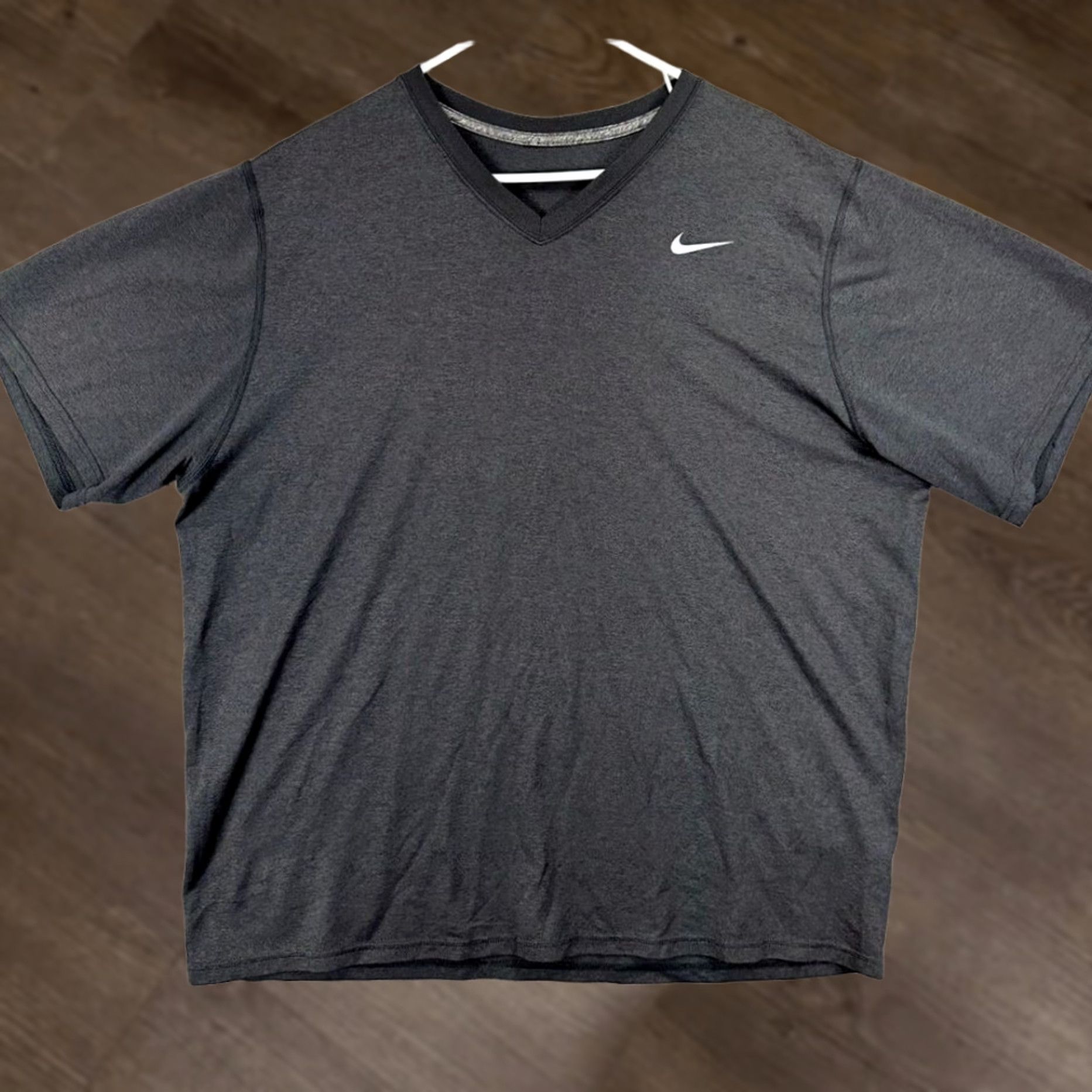 Nike Nike T-Shirt Nike Mens T-Shirt 2XL Black Swoosh V-Neck Workout Activewear Tee Short Sleeve Size US XXL / EU 58 / 5 - 1 Thumbnail