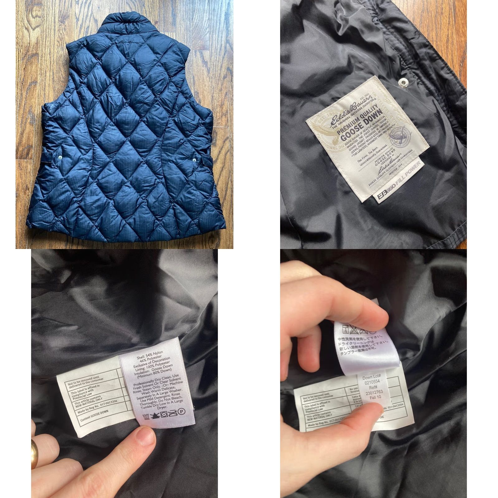 Eddie Bauer Eddie Bauer Womens Vest XL Black Goose Down Puffer Quilted EB650 Size XL / US 12-14 / IT 48-50 - 8 Thumbnail