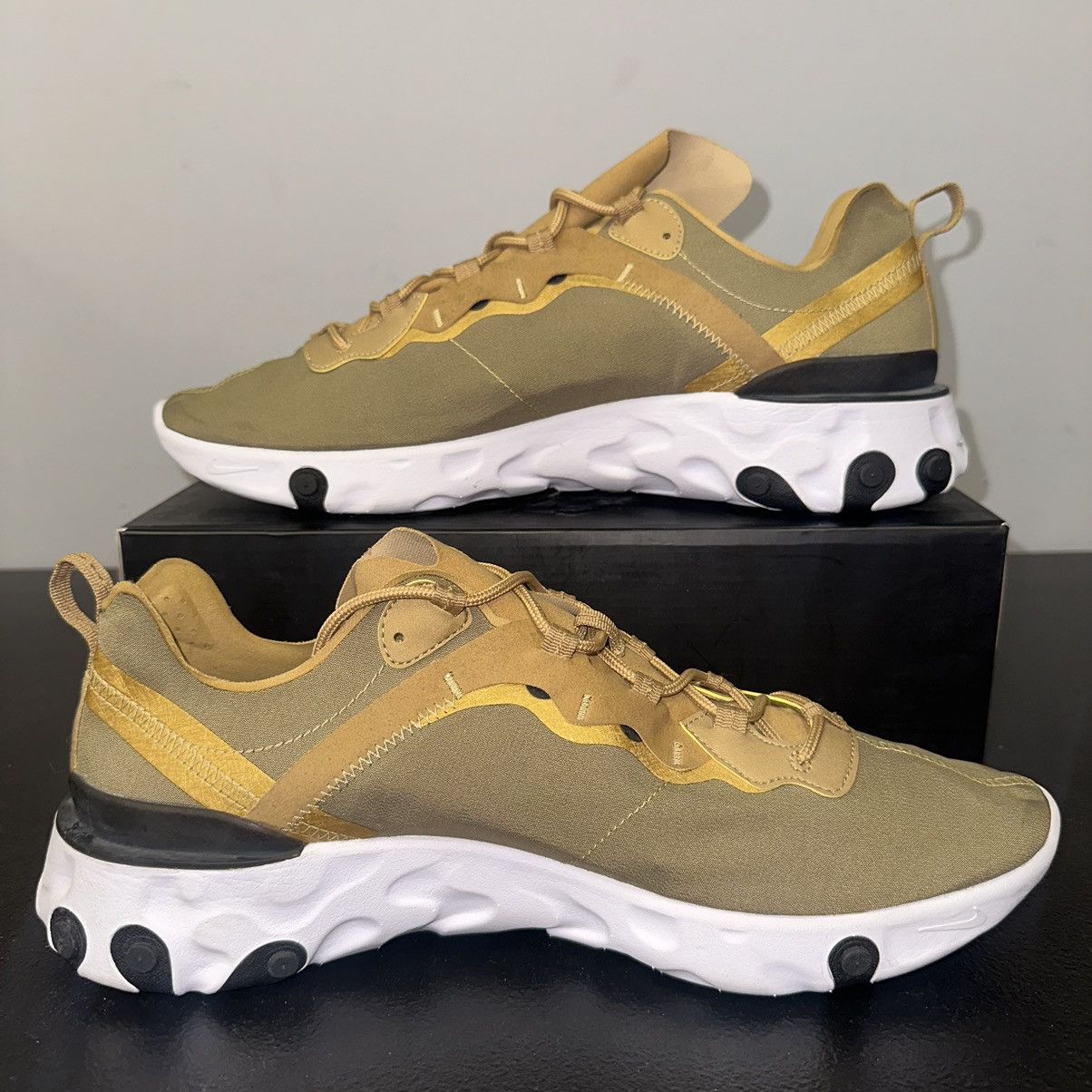 Nike Size 14 - Nike React Element 55 Metallic Gold Men's Running Size US 14 / EU 47 - 2 Thumbnail