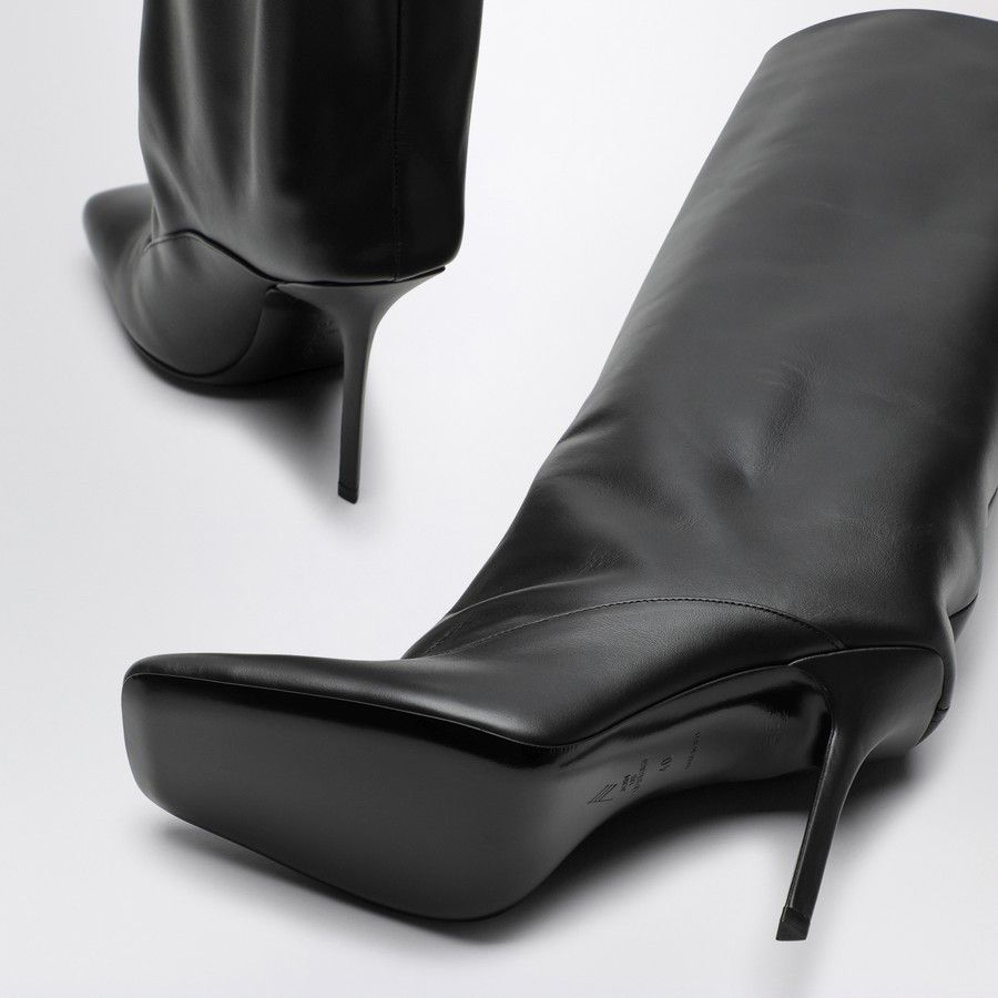 The Attico o1d2blof1024 Leather High Boot in Black Size US 6.5 / IT 36.5 - 5 Thumbnail