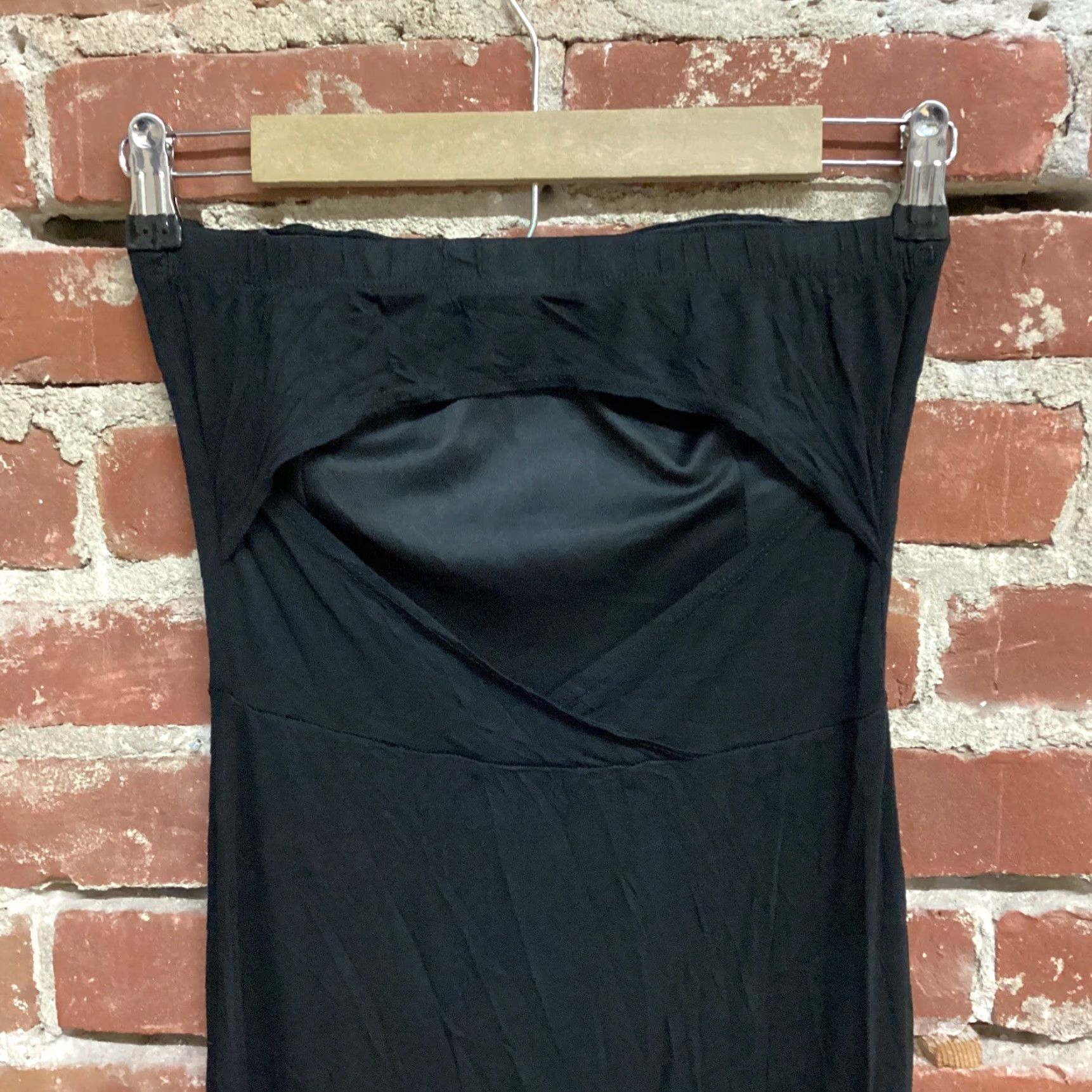 Vintage VINTAGE La Scala Womens Dress Strapless A-Line Black Knee Length Medium US Made USA 50" Length 13" Pit to Pit Womens Size M / US 6-8 / IT 42-44 - 3 Thumbnail